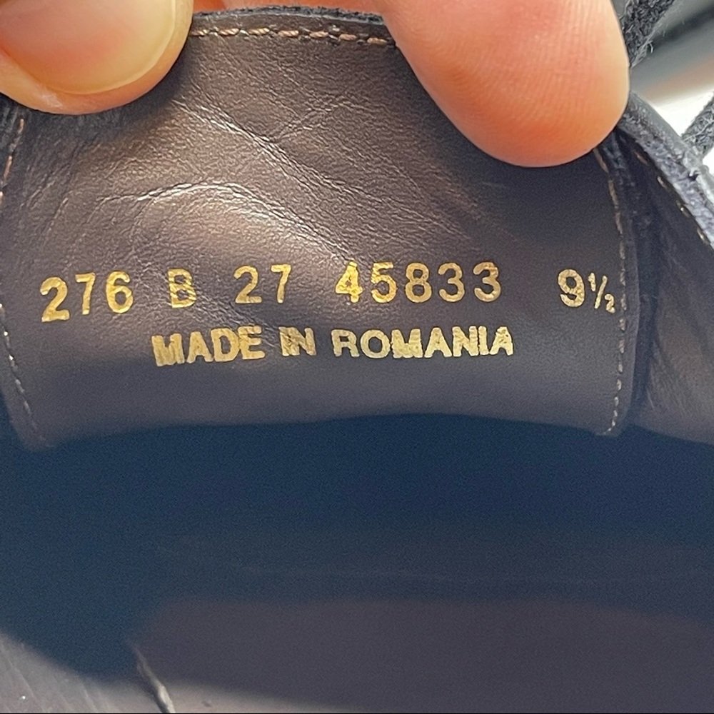 A. Testoni Basic Black Leather Lace Up Oxfords Si… - image 7